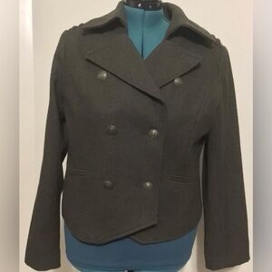 Vintage Old Navy dark green wool blend coat